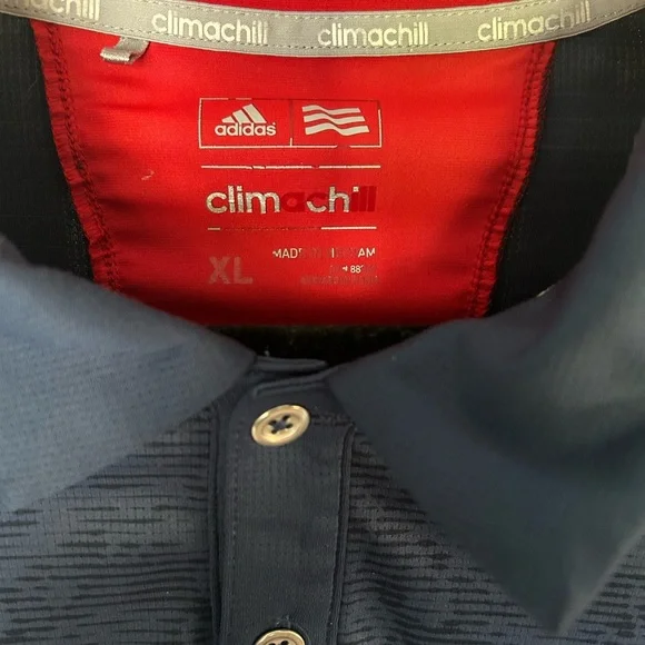Adidas Navy Blue Polo Shirt with Red Accents Erin hills 2017 US open - Picture 3 of 7